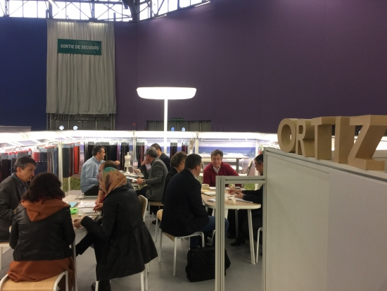 El stand de Textil Ortiz tuvo un volumen de visitas muy alto durante todos los días de exposición en Paris